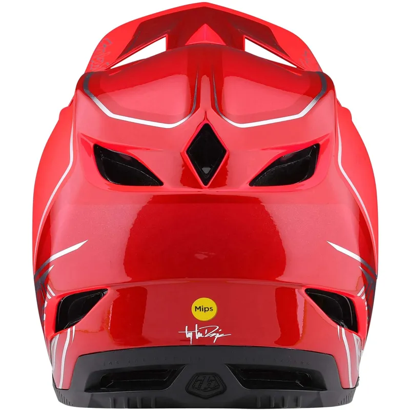 Troy Lee Designs D4 Composite Full Face MTB Helmet Shadow Glo Red-4